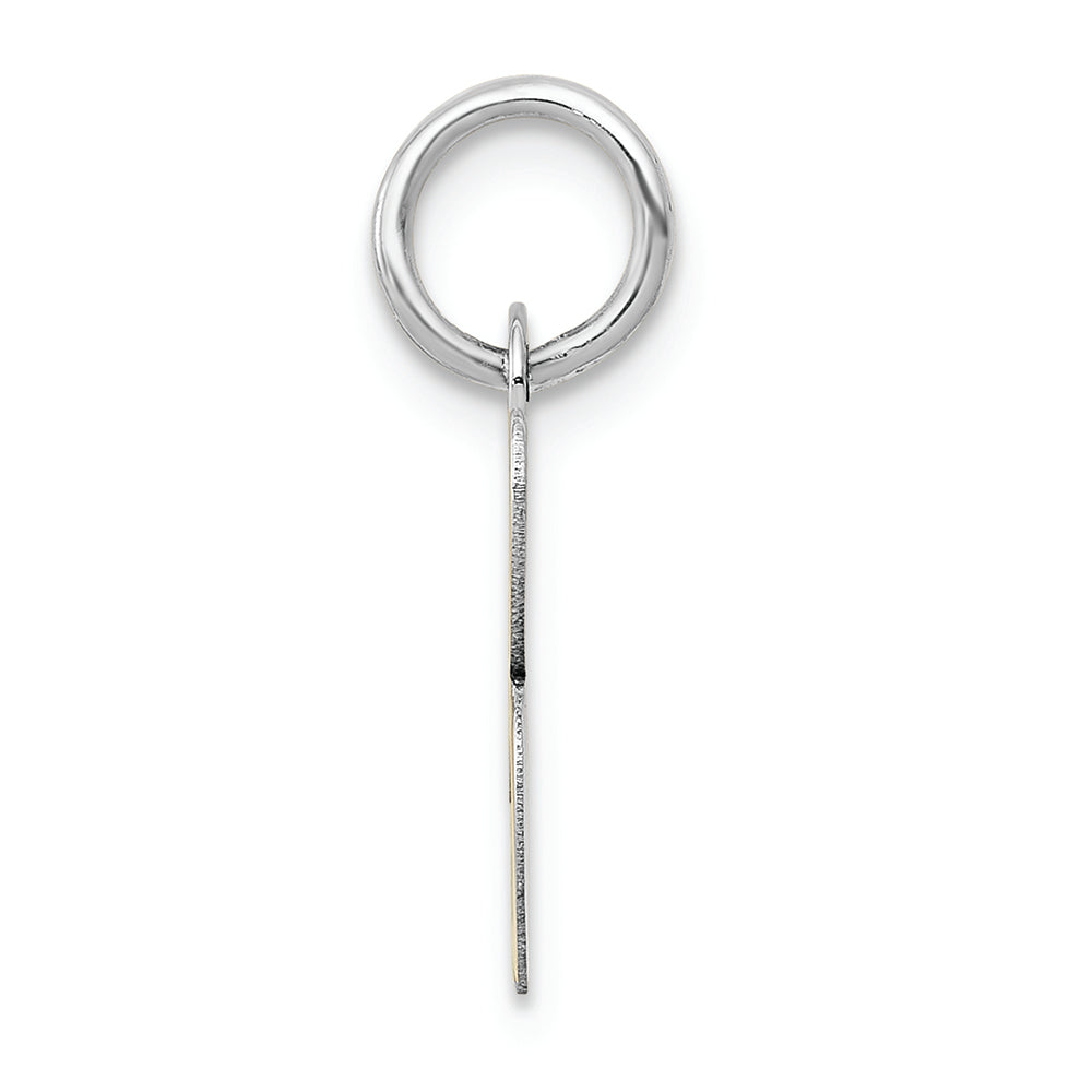 FJC Finejewelers 14k White Gold Small Script Initial B Charm