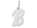 FJC Finejewelers 14k White Gold Small Script Initial B Charm