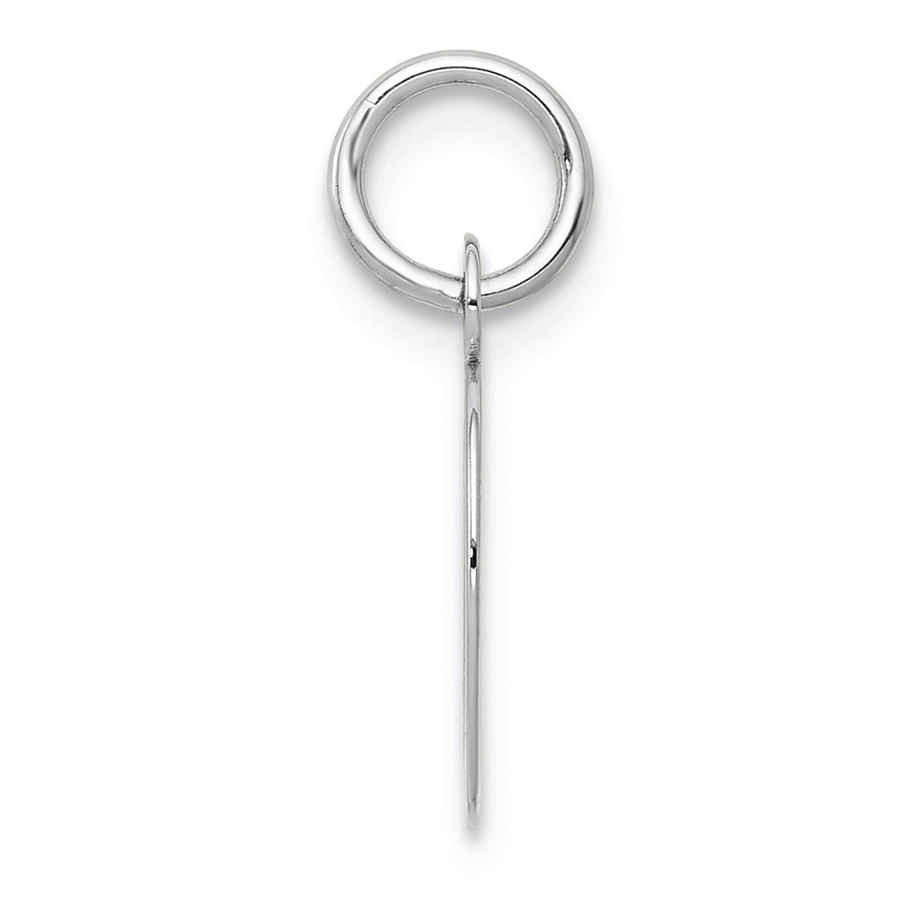 FJC Finejewelers 14k White Gold Small Script Initial D Charm