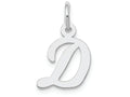 FJC Finejewelers 14k White Gold Small Script Initial D Charm