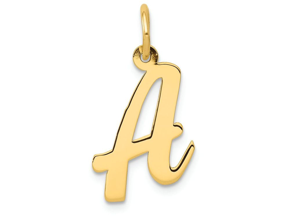 FJC Finejewelers 14k Yellow Gold Medium Script Initial A Charm