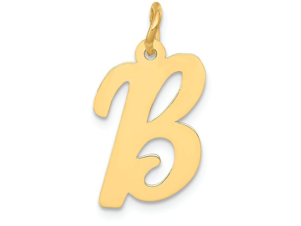 FJC Finejewelers 14k Yellow Gold Medium Script Initial B Charm