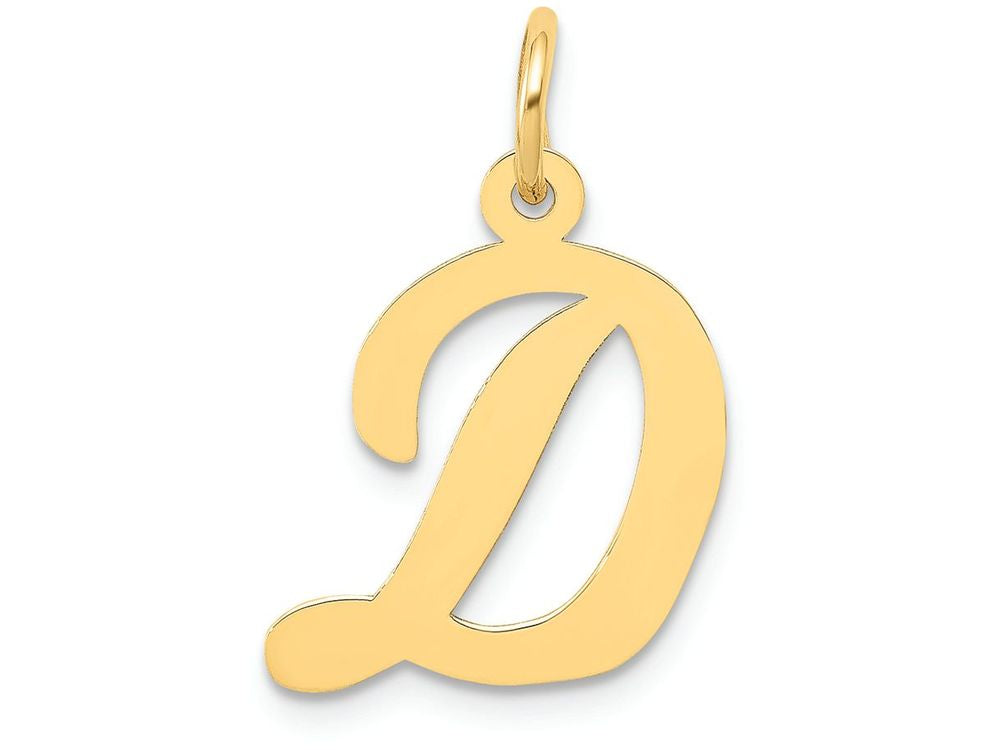 FJC Finejewelers 14k Yellow Gold Medium Script Initial D Charm