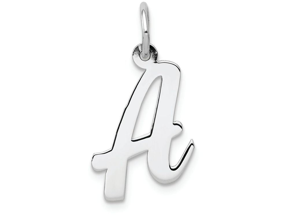 FJC Finejewelers 14k White Gold Medium Script Initial A Charm