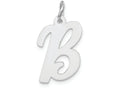 FJC Finejewelers 14k White Gold Medium Script Initial B Charm
