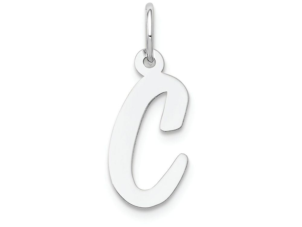 FJC Finejewelers 14k White Gold Medium Script Initial C Charm