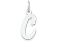 FJC Finejewelers 14k White Gold Medium Script Initial C Charm