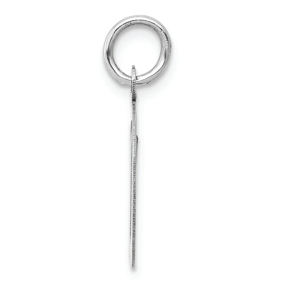 FJC Finejewelers 14k White Gold Medium Script Initial D Charm