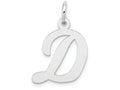 FJC Finejewelers 14k White Gold Medium Script Initial D Charm