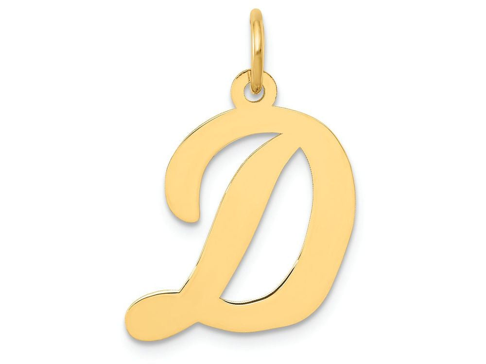 FJC Finejewelers 14k Yellow Gold Large Script Initial D Charm