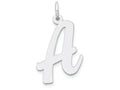 FJC Finejewelers 14k White Gold Large Script Initial A Charm