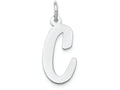 FJC Finejewelers 14k White Gold Large Script Initial C Charm