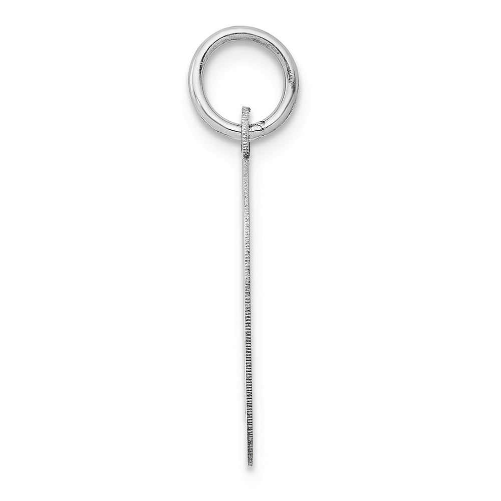 FJC Finejewelers 14k White Gold Large Script Initial D Charm