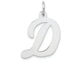 FJC Finejewelers 14k White Gold Large Script Initial D Charm