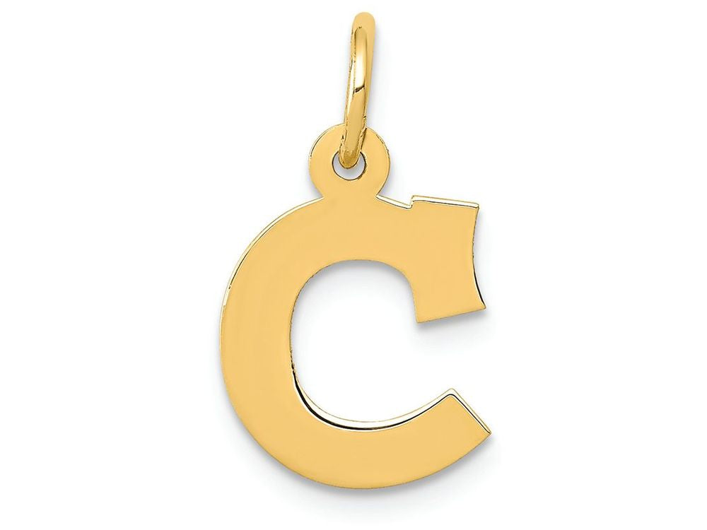 FJC Finejewelers 14k Yellow Gold Small Block Initial C Charm