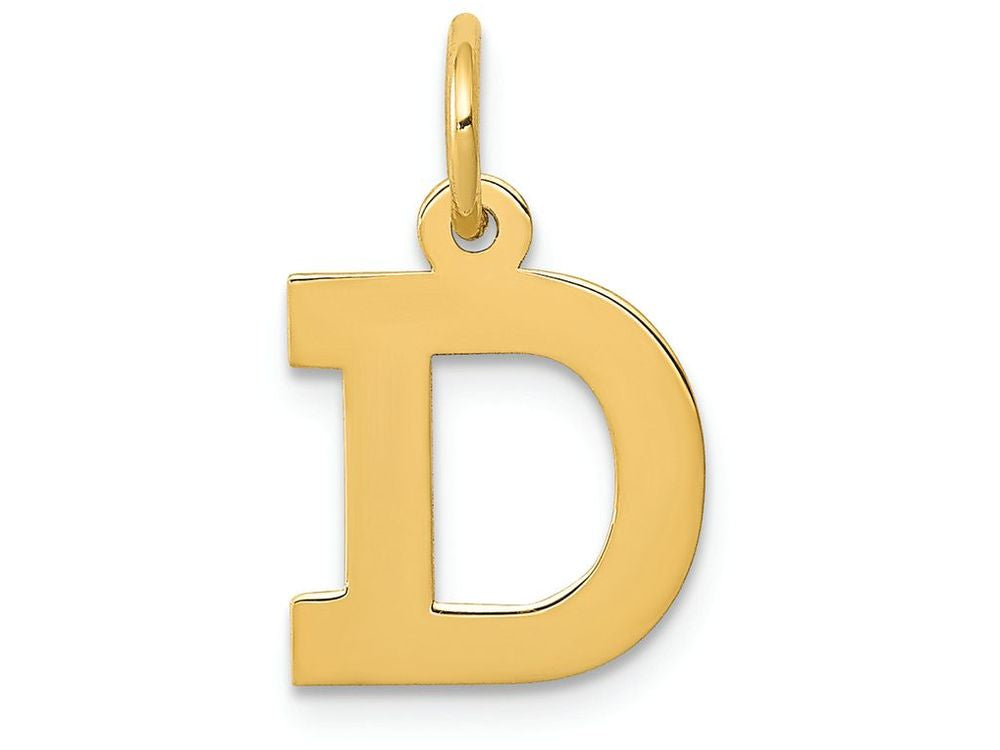 FJC Finejewelers 14k Yellow Gold Small Block Initial D Charm