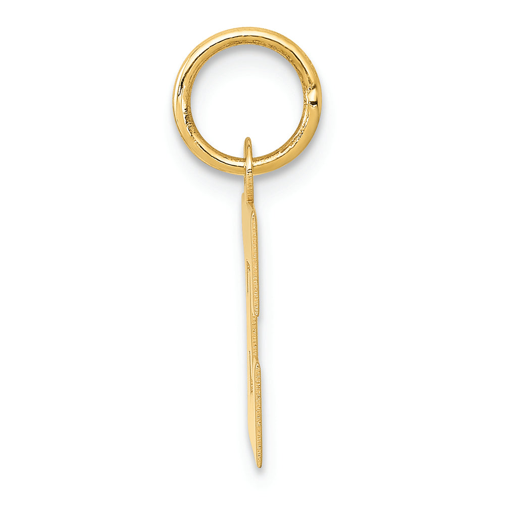 FJC Finejewelers 14k Yellow Gold Small Block Initial E Charm