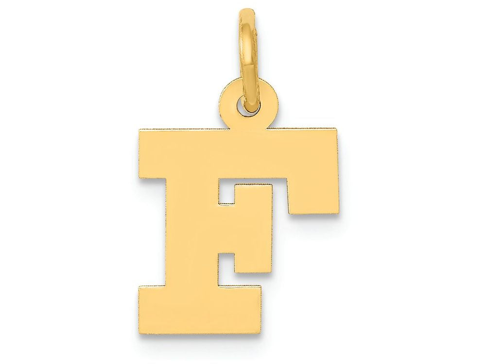 FJC Finejewelers 14k Yellow Gold Small Block Initial F Charm