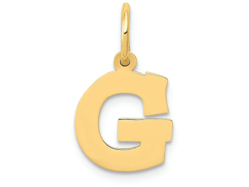 FJC Finejewelers 14k Yellow Gold Small Block Initial G Charm