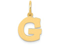 FJC Finejewelers 14k Yellow Gold Small Block Initial G Charm