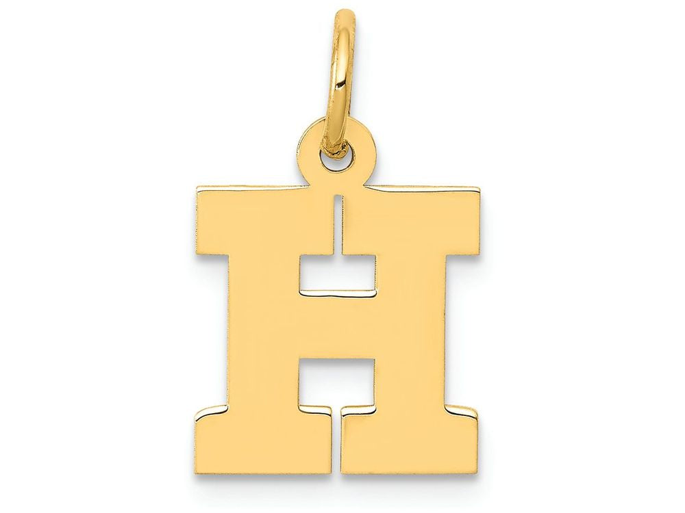 FJC Finejewelers 14k Yellow Gold Small Block Initial H Charm