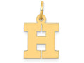 FJC Finejewelers 14k Yellow Gold Small Block Initial H Charm