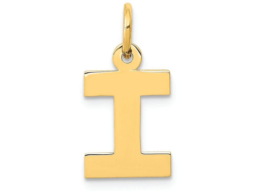 FJC Finejewelers 14k Yellow Gold Small Block Initial I Charm
