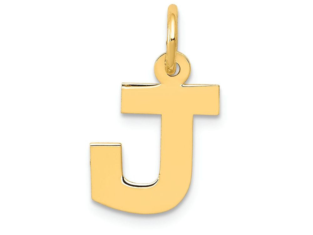FJC Finejewelers 14k Yellow Gold Small Block Initial J Charm