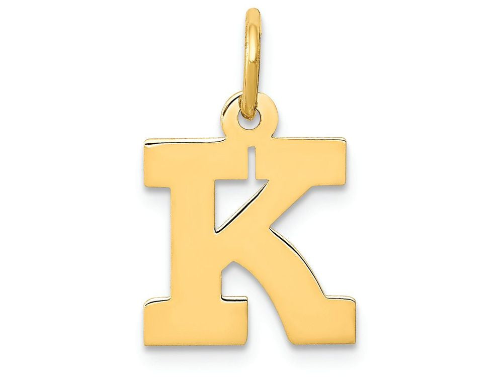 FJC Finejewelers 14k Yellow Gold Small Block Initial K Charm