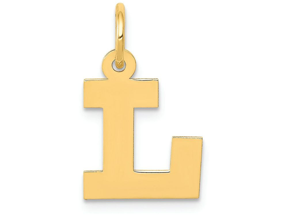 FJC Finejewelers 14k Yellow Gold Small Block Initial L Charm