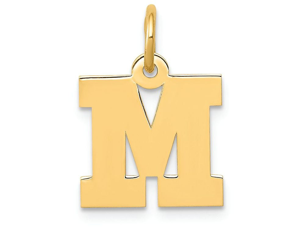FJC Finejewelers 14k Yellow Gold Small Block Initial M Charm