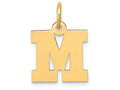 FJC Finejewelers 14k Yellow Gold Small Block Initial M Charm