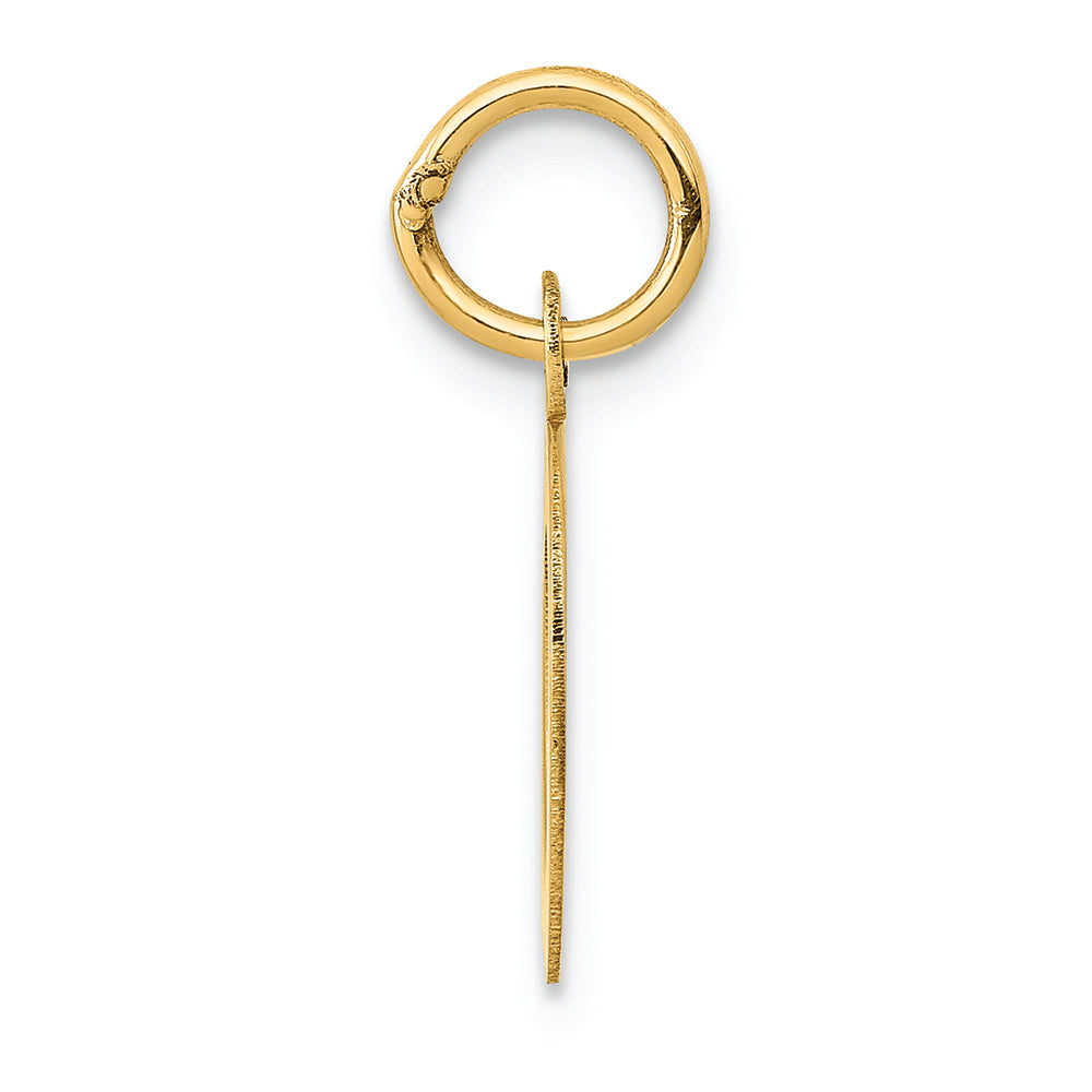 FJC Finejewelers 14k Yellow Gold Small Block Initial O Charm