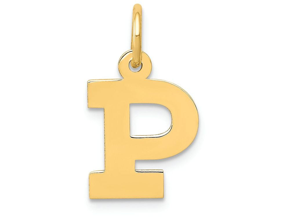 FJC Finejewelers 14k Yellow Gold Small Block Initial P Charm