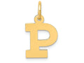 FJC Finejewelers 14k Yellow Gold Small Block Initial P Charm