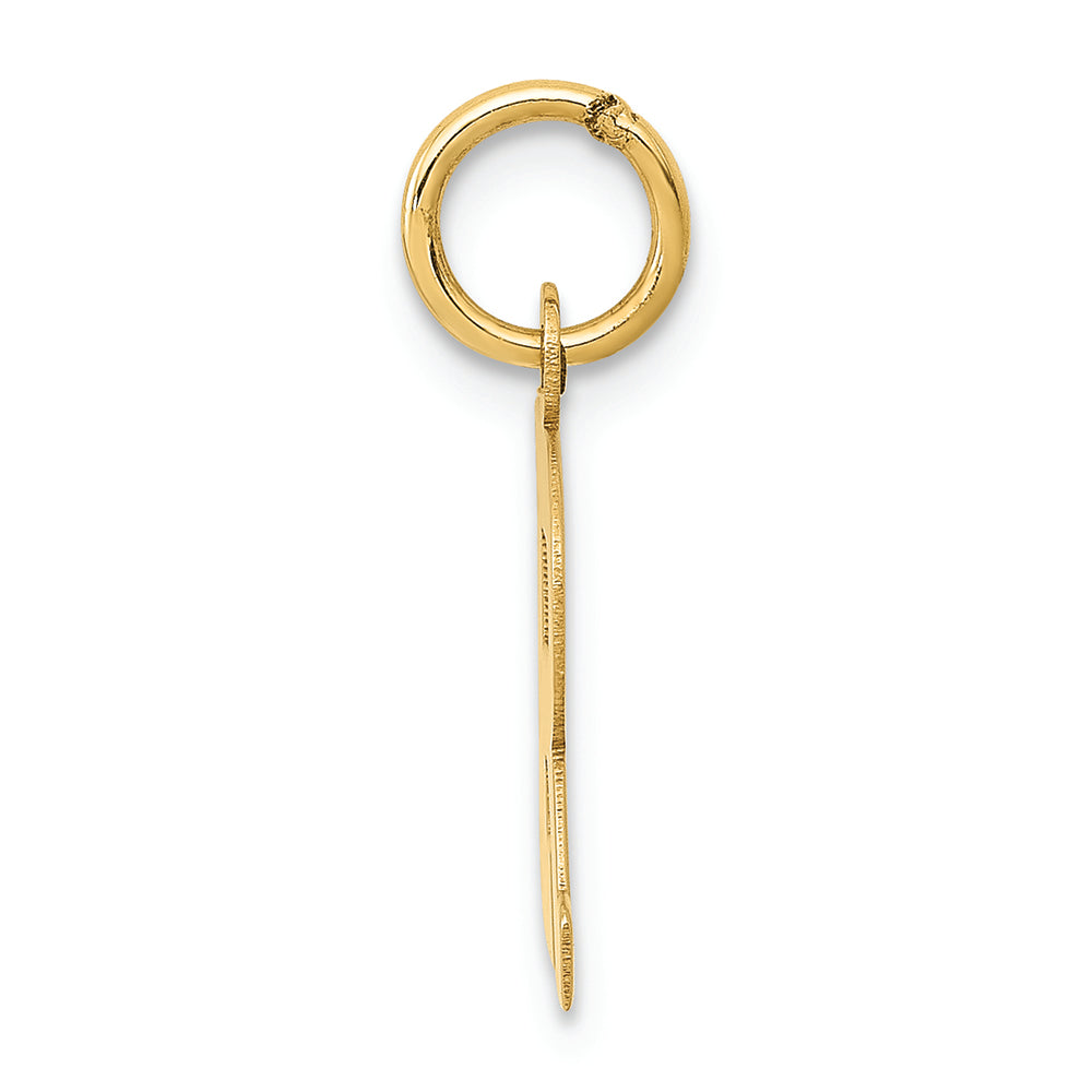FJC Finejewelers 14k Yellow Gold Small Block Initial R Charm