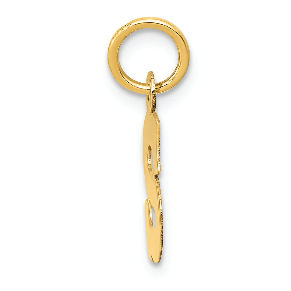 FJC Finejewelers 14k Yellow Gold Small Block Initial S Charm