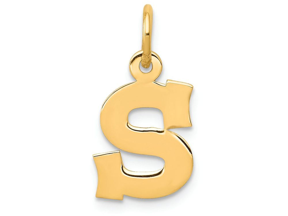 FJC Finejewelers 14k Yellow Gold Small Block Initial S Charm