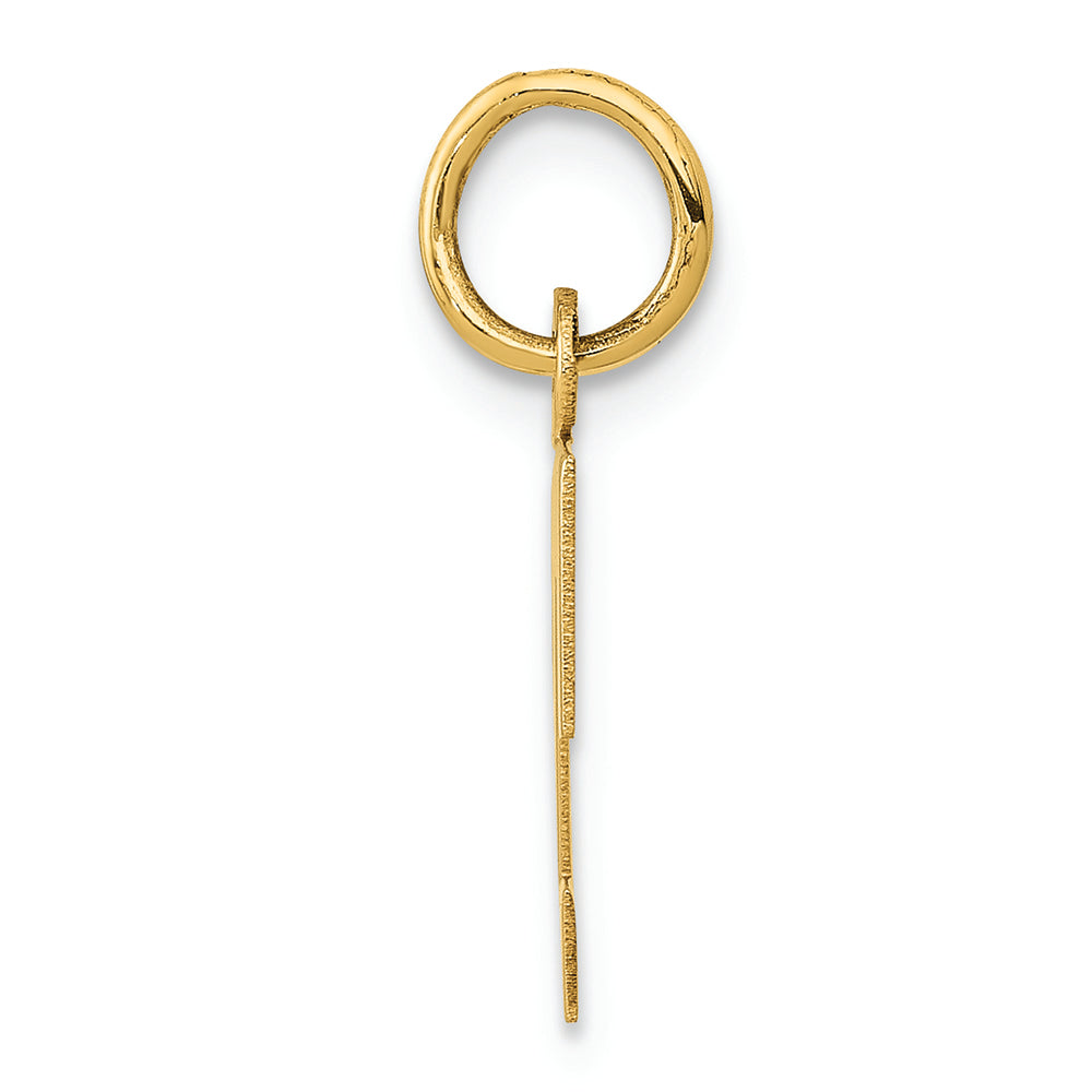 FJC Finejewelers 14k Yellow Gold Small Block Initial T Charm