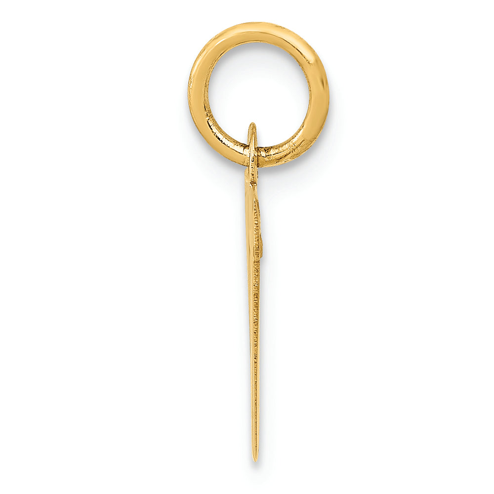 FJC Finejewelers 14k Yellow Gold Small Block Initial V Charm