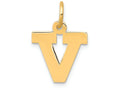 FJC Finejewelers 14k Yellow Gold Small Block Initial V Charm