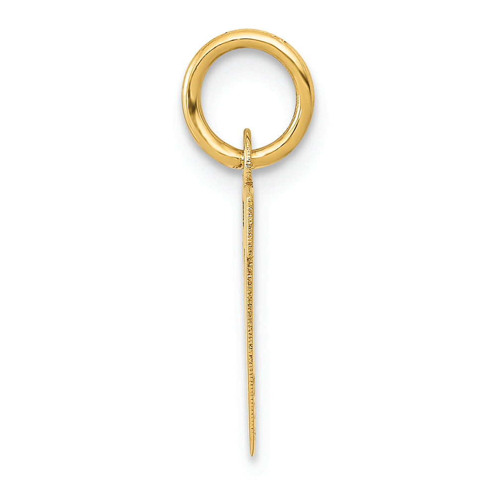FJC Finejewelers 14k Yellow Gold Small Block Initial W Charm