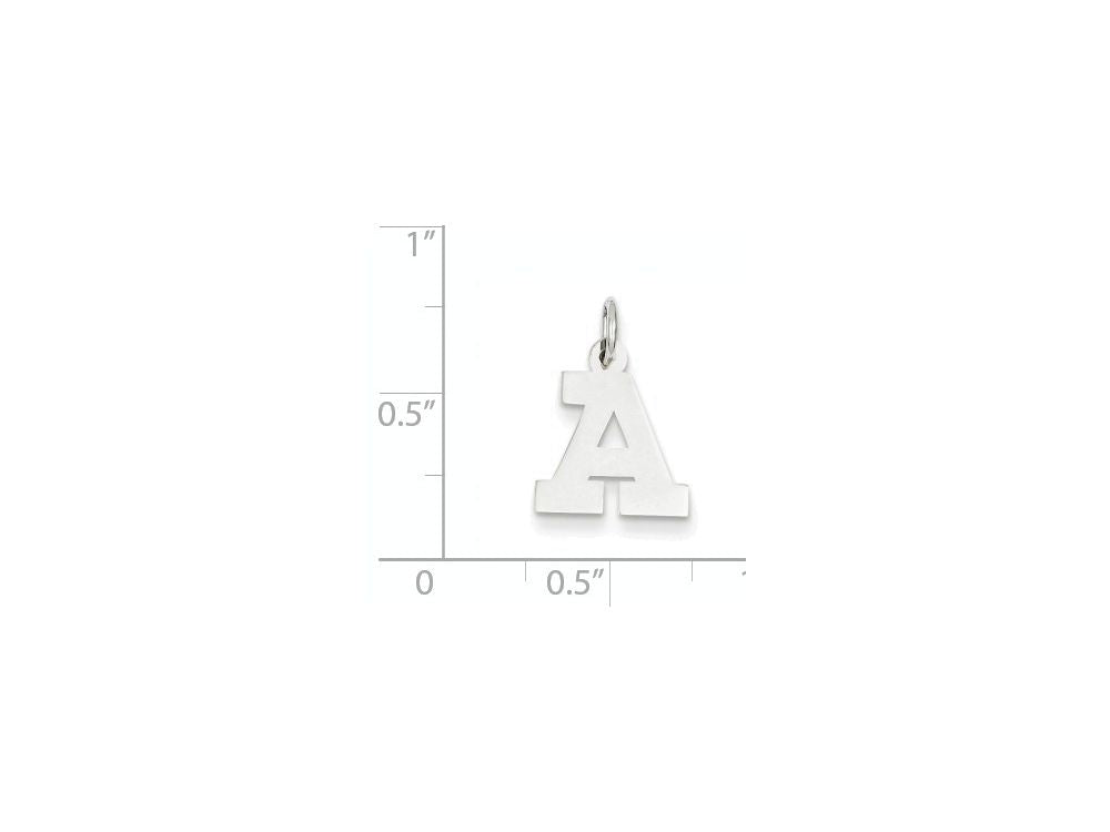 FJC Finejewelers 14k White Gold Small Block Initial A Charm