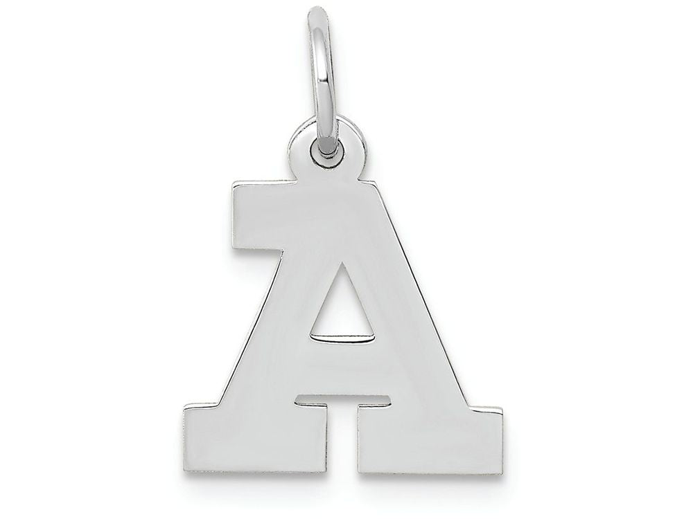 FJC Finejewelers 14k White Gold Small Block Initial A Charm