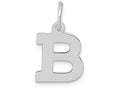 FJC Finejewelers 14k White Gold Small Block Initial B Charm