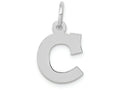 FJC Finejewelers 14k White Gold Small Block Initial C Charm
