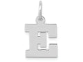 FJC Finejewelers 14k White Gold Small Block Initial E Charm