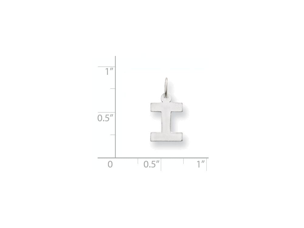 FJC Finejewelers 14k White Gold Small Block Initial I Charm
