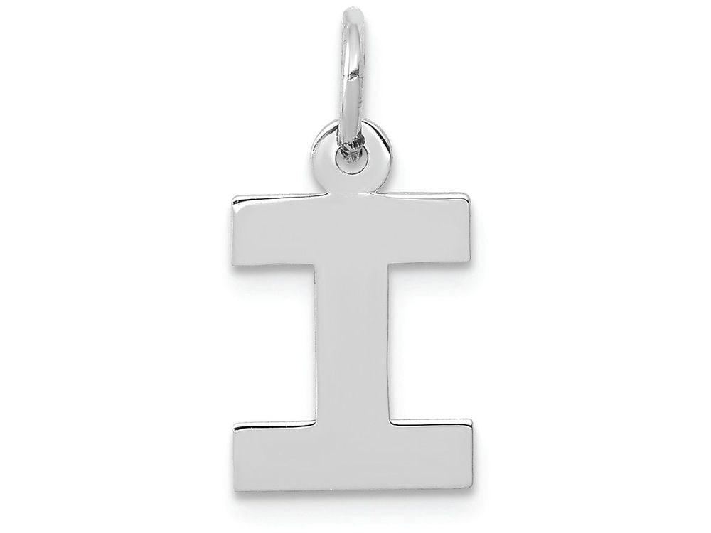 FJC Finejewelers 14k White Gold Small Block Initial I Charm