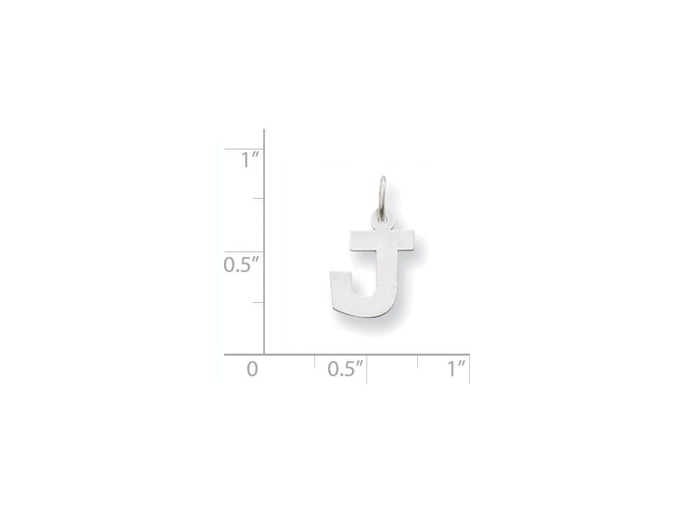 FJC Finejewelers 14k White Gold Small Block Initial J Charm